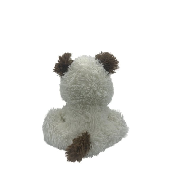 FIESTA White & Brown Puppy Dog Corduroy Nose Paws Sitting 10" Plush - Picture 3 of 9